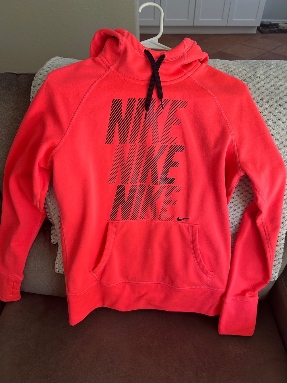 Women’s Nike Bright Coral Therma- Fit Hoodie size medium